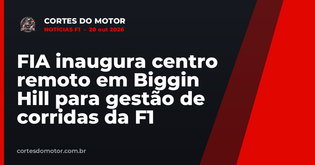 FIA inaugura centro remoto em Biggin Hill para gestão de corridas da F1