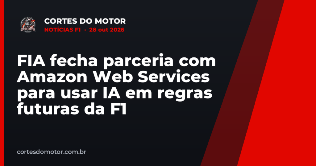 FIA fecha parceria com Amazon Web Services para usar IA em regras futuras da F1
